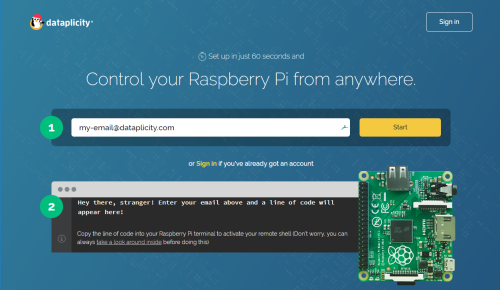 Dataplicity sign up